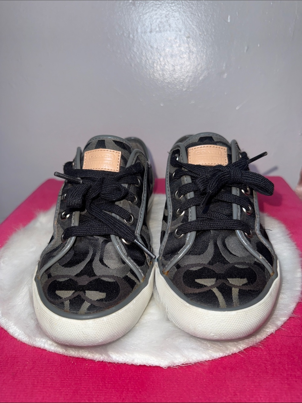 Coach canvas gray and black